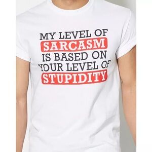 Sarcasm Level T Shirt (From Spencer’s)
